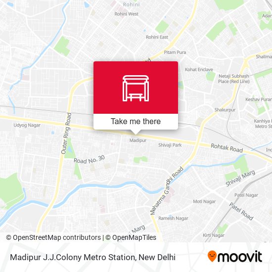 Madipur J.J.Colony Metro Station map