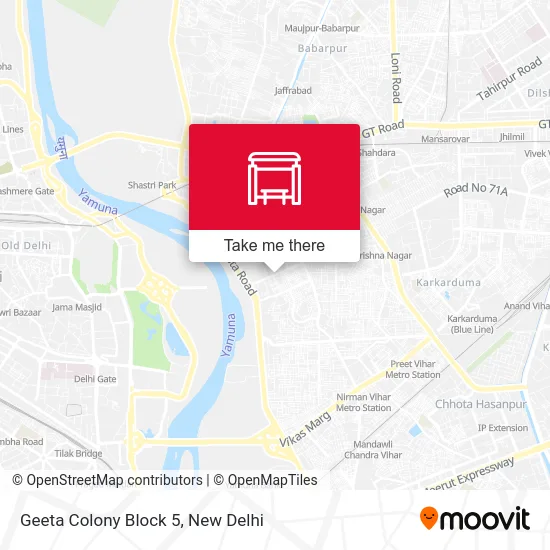 Geeta Colony Block 5 map