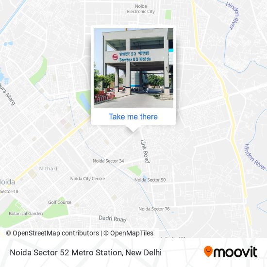 Noida Sector 52 Metro Station map