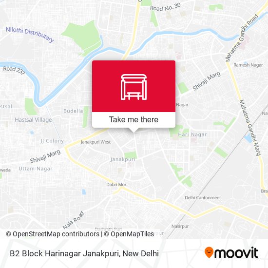 B2 Block Harinagar Janakpuri map