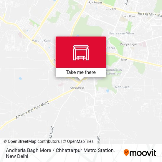 Andheria Bagh More / Chhattarpur Metro Station map