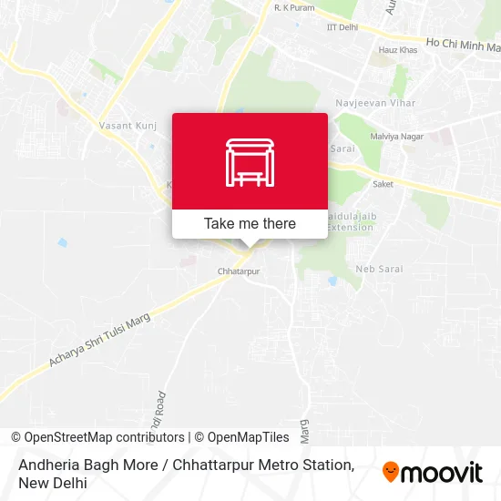 Andheria Bagh More / Chhattarpur Metro Station map
