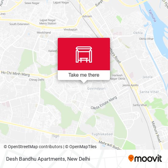 Desh Bandhu Apartments map