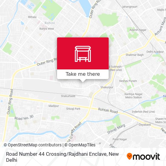 Road Number 44 Crossing / Rajdhani Enclave map