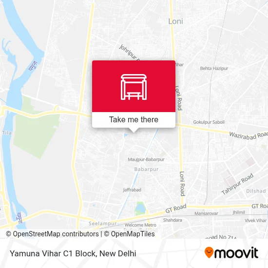 Yamuna Vihar C1 Block map