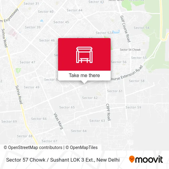 Sector 57 Chowk / Sushant LOK 3 Ext. map