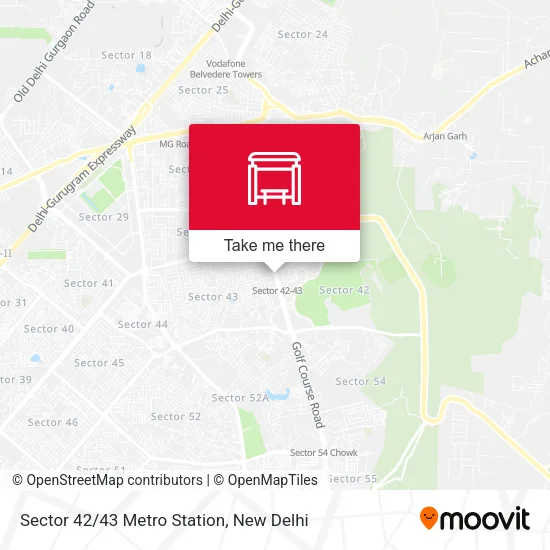 Sector 42/43 Metro Station map