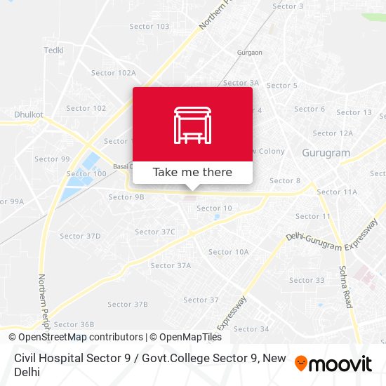 Civil Hospital Sector 9 / Govt.College Sector 9 map