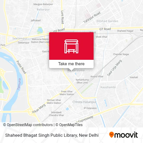 Shaheed Bhagat Singh Jan Library map
