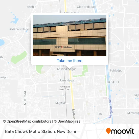 Bata Chowk Metro Station map