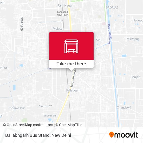 Ballabhgarh Bus Stand map
