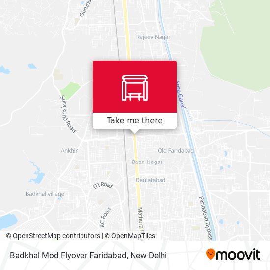 Badkhal Mod Flyover Faridabad map