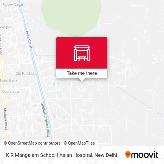 K.R Mangalam School | Asian Hospital map