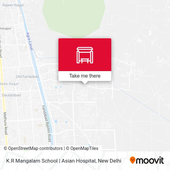 K.R Mangalam School | Asian Hospital map
