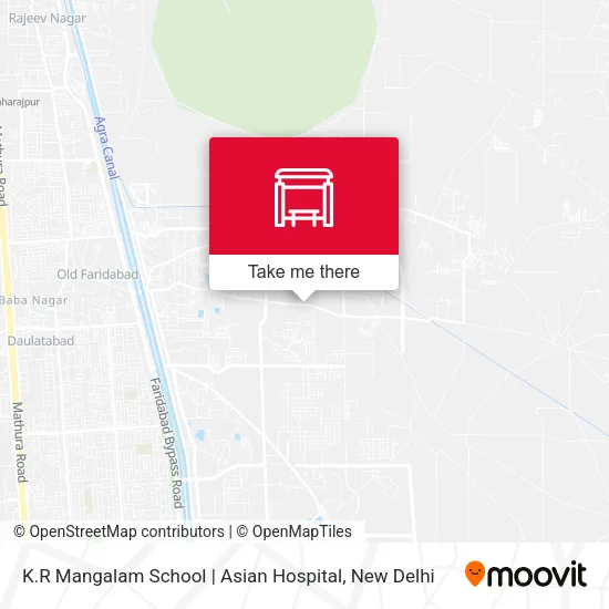 K.R Mangalam School | Asian Hospital map