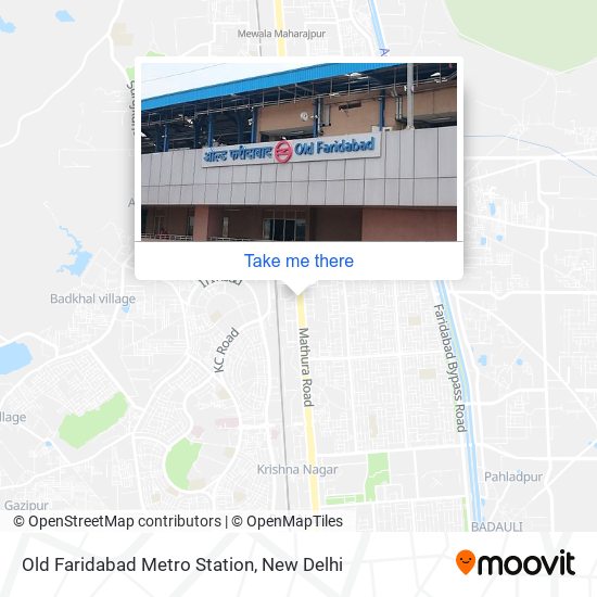 Old Faridabad Metro Station map