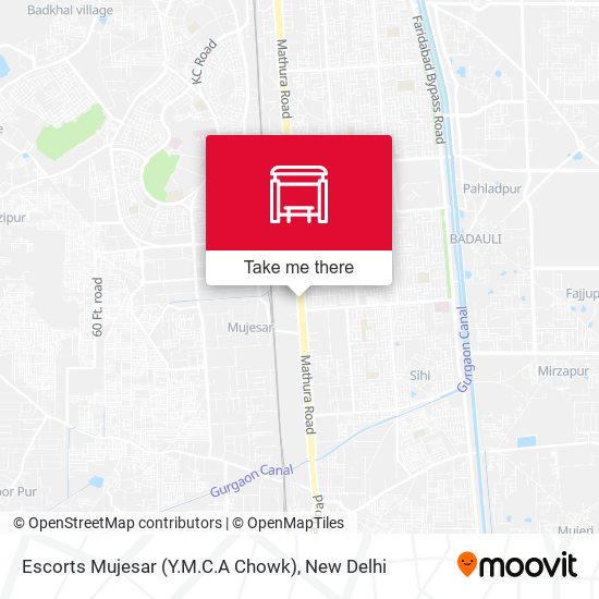 Escorts Mujesar (Y.M.C.A Chowk) map