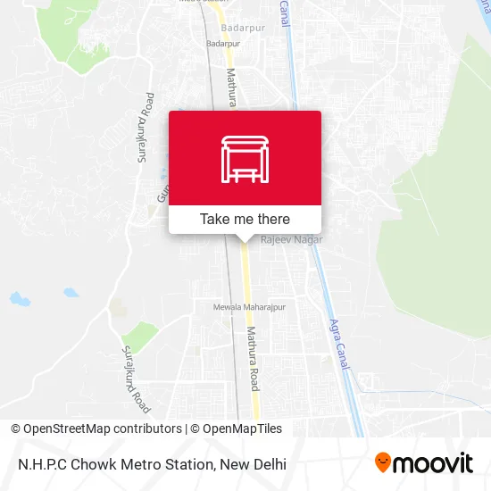 N.H.P.C Chowk Metro Station map