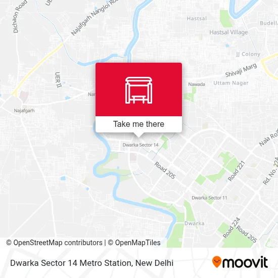 Dwarka Sector 14 Metro Station map