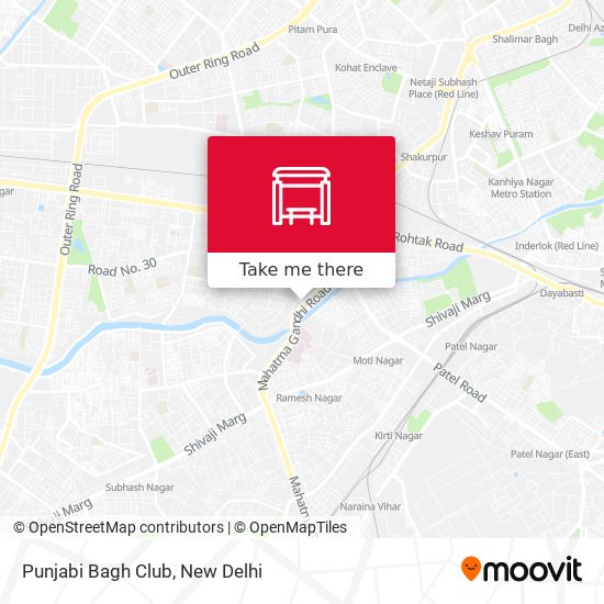 Punjabi Bagh Club map