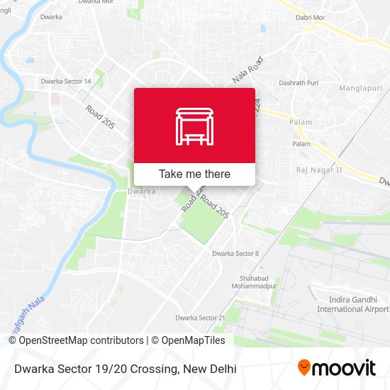 Dwarka Sector 19/20 Crossing map
