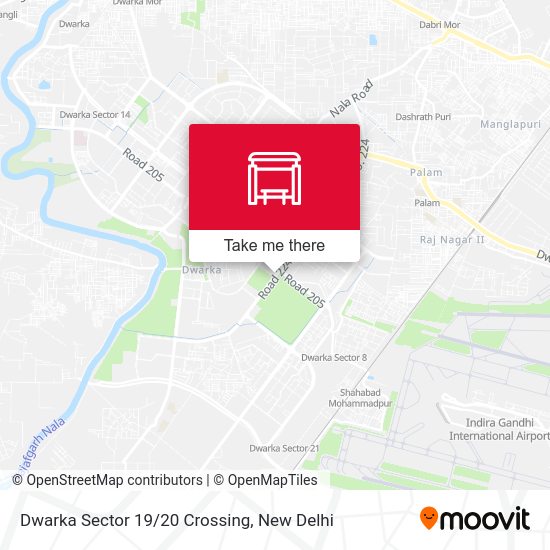 Dwarka Sector 19/20 Crossing map