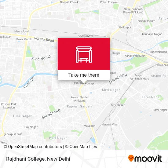 Rajdhani College map