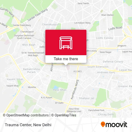 Trauma Centre map