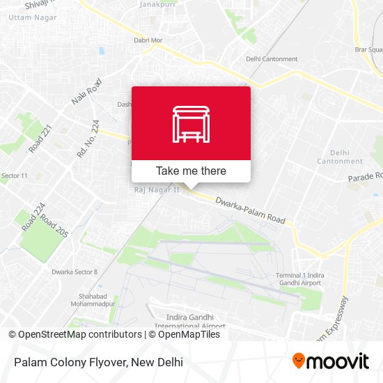 Palam Colony Flyover map