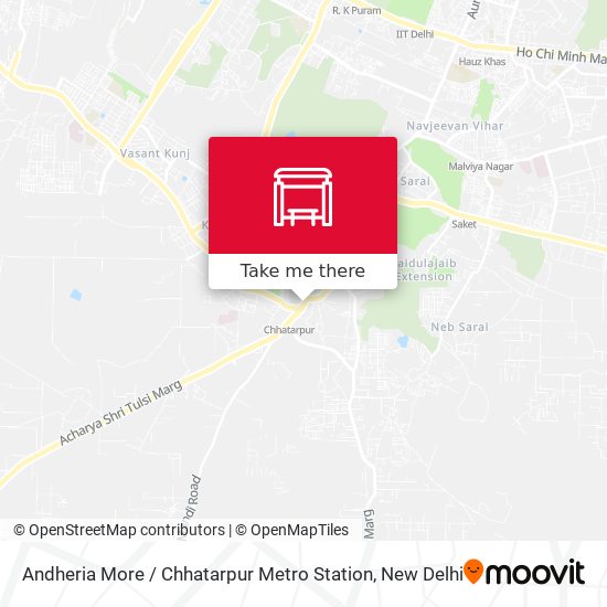 Andheria More / Chhatarpur Metro Station map