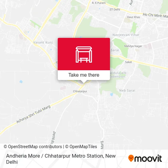 Andheria More / Chhatarpur Metro Station map