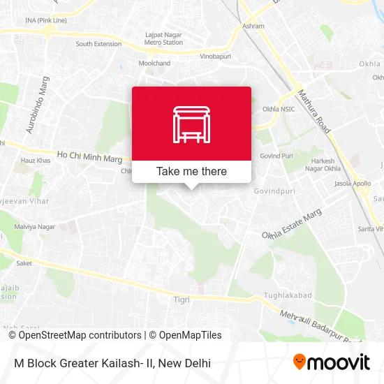 M Block Greater Kailash- II map