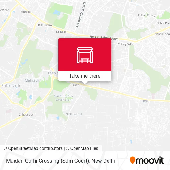 Maidan Garhi Crossing (Sdm Court) map