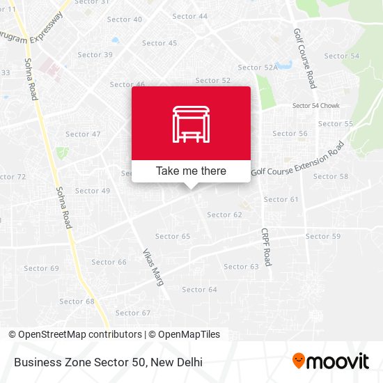 Business Zone Sector 50 map