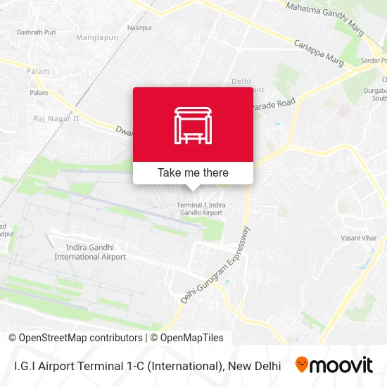 I.G.I Airport Terminal 1-C (International) map