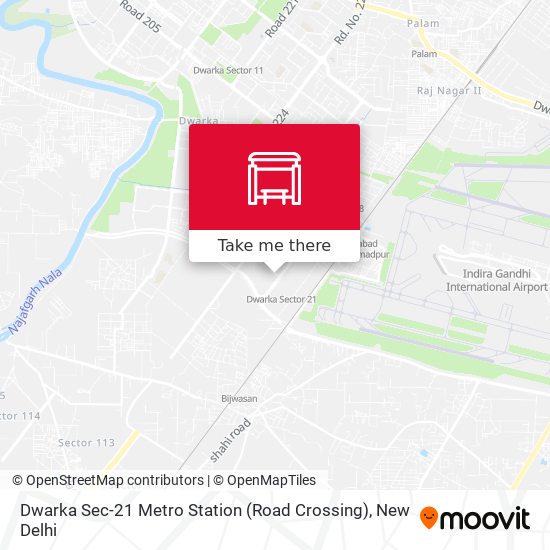 Dwarka Sec-21 Metro Station (Road Crossing) map