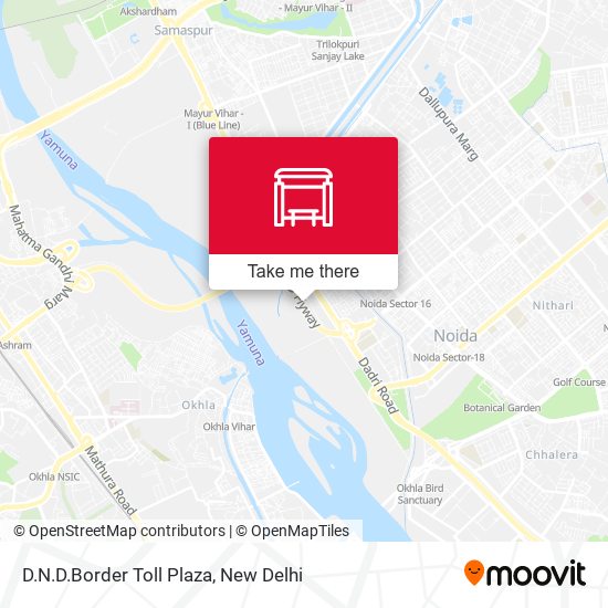 D.N.D.Border Toll Plaza map