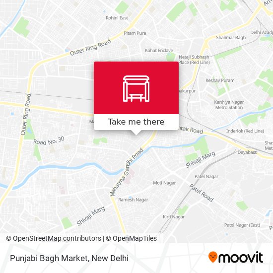 Punjabi Bagh Market map