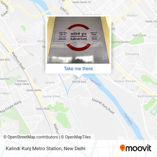 Kalindi Kunj Metro Station map