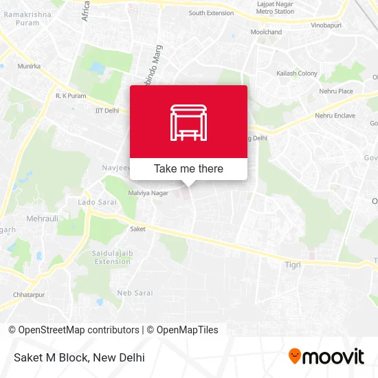 Saket M Block map