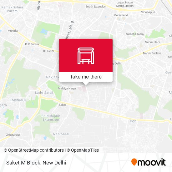 Saket M Block map