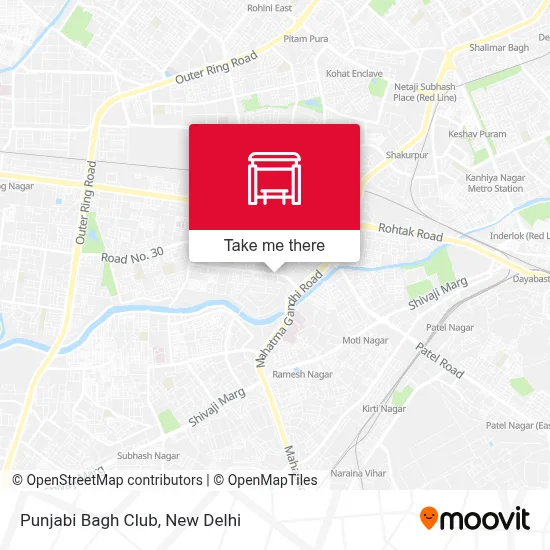 Punjabi Bagh Club map