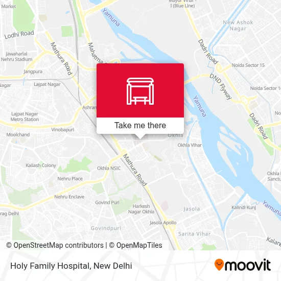 Holy Family Hospital map