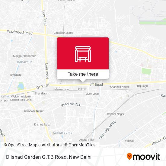 Dilshad Garden G.T.B Road map