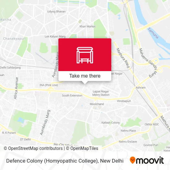 Defence Colony (Homyopathic College) map