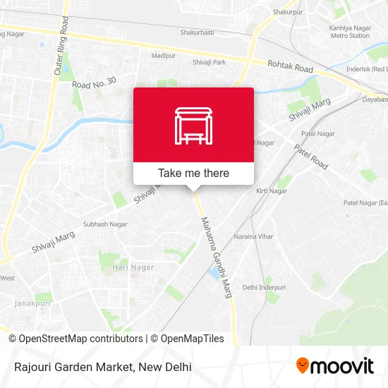 Rajouri Garden Market map
