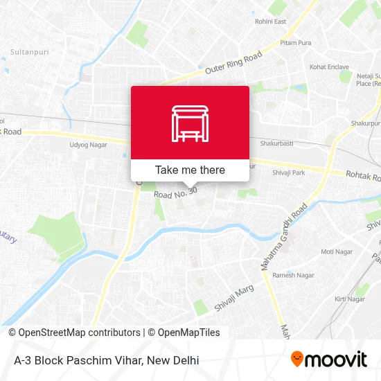A-3 Block Paschim Vihar map