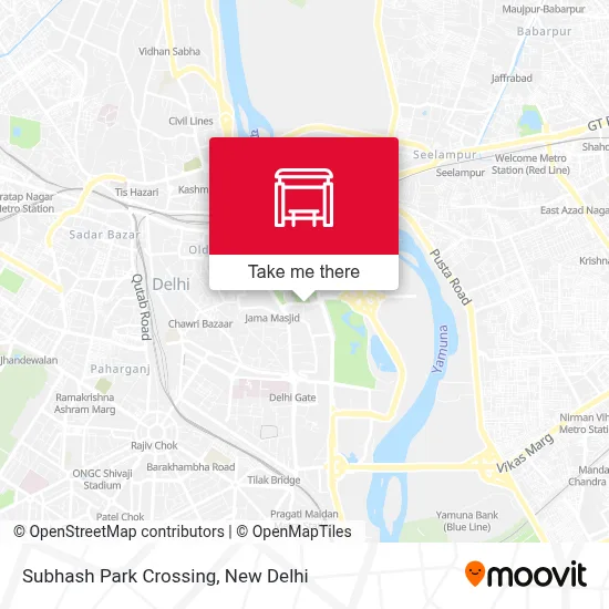 Subhash Park Crossing map
