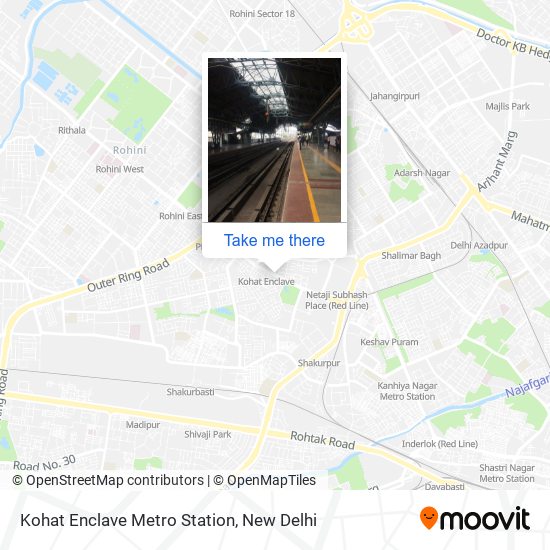 Kohat Enclave Metro Station map