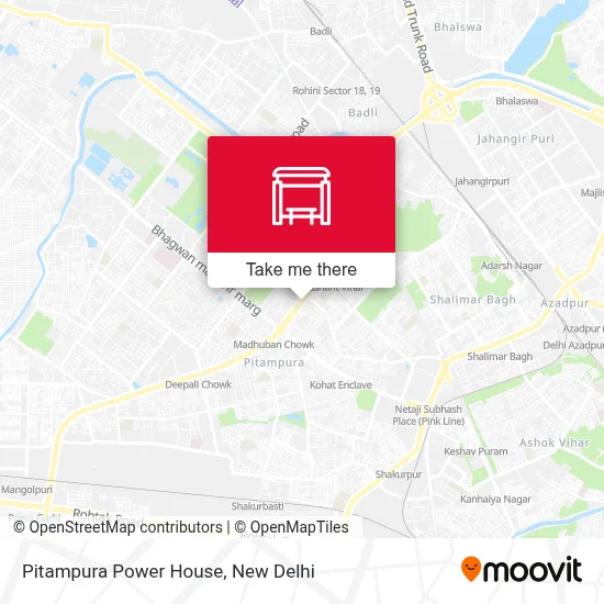 Pitampura Power House map